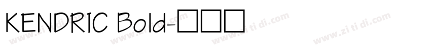 KENDRIC Bold字体转换